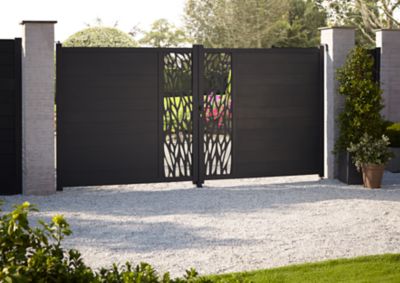 Portail alu Neva anthracite - 350 x h.170 cm