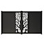 Portail aluminium Blooma Idaho noir 9017 - 300 x h.176 cm