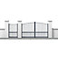 Portail aluminium Landas gris 7016 sablé - 350 x h.160/180 cm