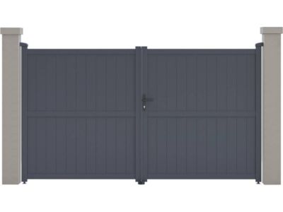 Portail aluminium "Maurice"  299.5 x 155.9 cm  Gris