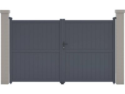 Portail aluminium "Maurice"  299.5 x 180.9 cm  Gris