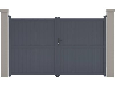 Portail aluminium "Maurice"  299.5 x 180.9 cm  Gris