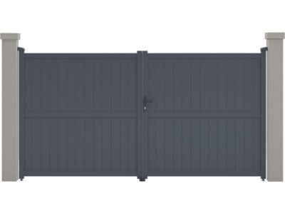 Portail aluminium "Maurice"  349.5 x 180.9 cm  Gris