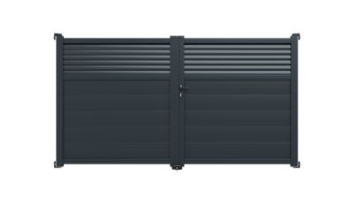 Portail aluminium Nazaré anthracite - 300 x h.163,4 cm