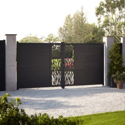 Portail aluminium Neva anthracite - 300 x h.170 cm