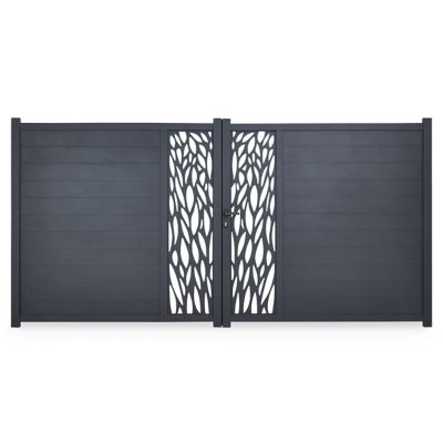 Portail aluminium Neva anthracite - 300 x h.170 cm