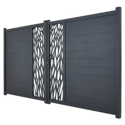 Portail aluminium Neva anthracite - 300 x h.170 cm