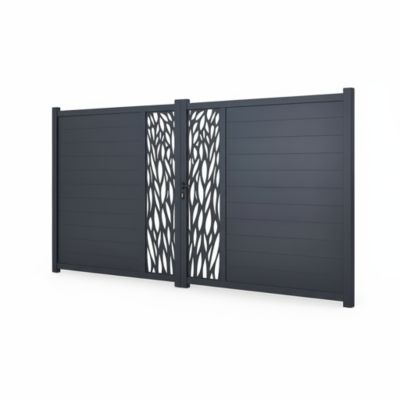 Portail aluminium Neva anthracite - 350 x h.170 cm