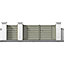 Portail aluminium Tarcenay gris 7030 - 350 x h.136 cm
