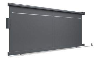 Portail aluminiumm "EVORA" coulissant 1 vantail 180 x 400 cm - gris 7016