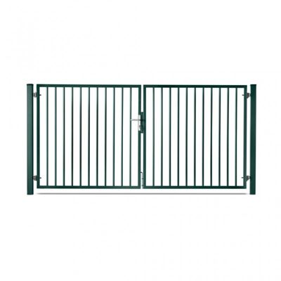 Portail barreaudé acier galvanisé passage 3m00 H 2m00 Vert