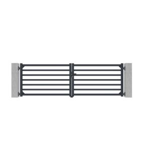 Portail battant 3,5m ANTELAO H.110cm aluminium gris