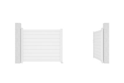Portail battant 3,5m EIGER H.140 aluminium blanc