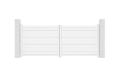 Portail battant 3,5m EIGER H.140 aluminium blanc