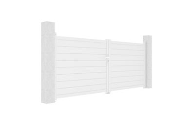 Portail battant 3,5m EIGER H.140 aluminium blanc