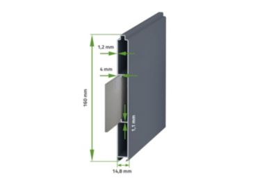 Portail battant 3,5m EIGER H.160cm gris + 2 poteaux ELDA + motorisation TANKER B250