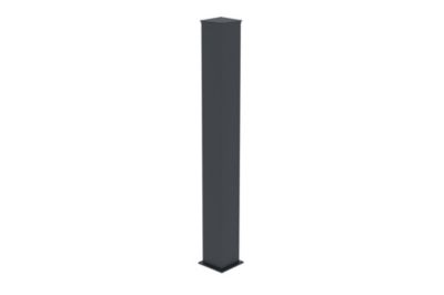 Portail battant 3,5m VEYMONT H.160cm alu gris + 2 poteaux 20x20cm H.190cm