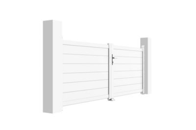 Portail battant 3m EIGER H.115cm blanc aluminium