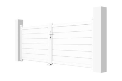 Portail battant 3m EIGER H.115cm blanc aluminium