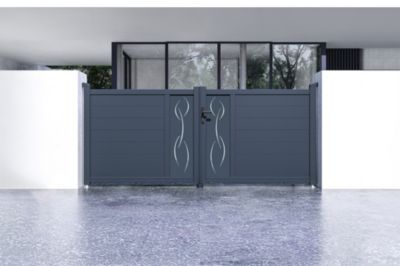 Portail battant 3m LIFE H.120cm alu + motorisation RANGER B150