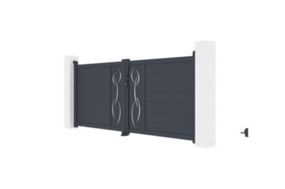 Portail battant 3m LIFE H.120cm alu + motorisation RANGER B150