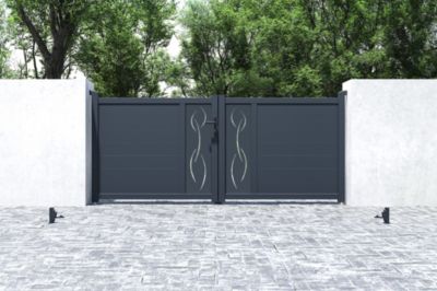 Portail battant 3m LIFE H.120cm alu + motorisation RANGER B150