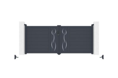 Portail battant 3m LIFE H.120cm alu + motorisation RANGER B150