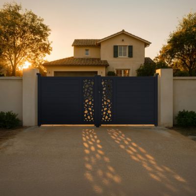 Portail battant 3m SUNNY H.140cm aluminium gris