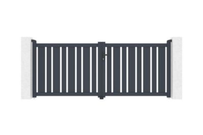 Portail battant 3m VEYMONT H.120cm aluminium gris