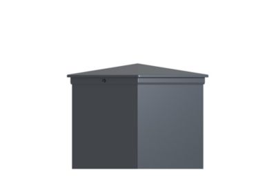 Portail battant 4m ARLBERG H.160cm alu gris + 2 poteaux 20x20cm H.190cm