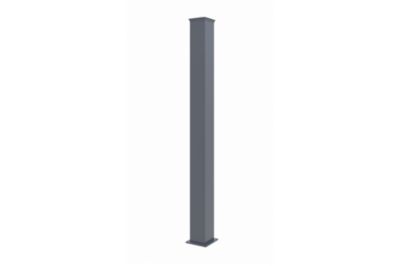 Portail battant 4m CIMONE H.160cm alu + 2 poteaux EIFEL 15x15cm H.190cm GRIS