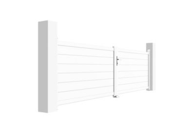 Portail battant 4m EIGER H.115cm blanc aluminium