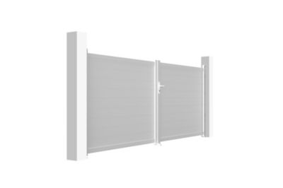 Portail battant 4m EIGER H.160cm blanc aluminium