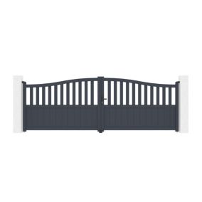 Portail battant 4m MEIJE H.140 aluminium gris