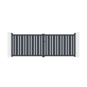 Portail battant 4m VEYMONT H.140cm aluminium gris