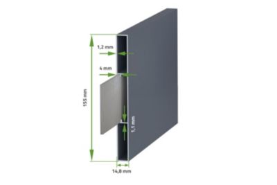 Portail battant 4m VOGEL H.160cm + Portillon 1m VOGEL H.160cm aluminium gris
