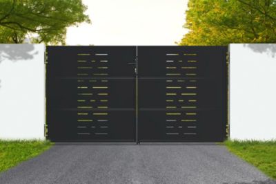 Portail battant acier noir mat 3m NALI ARLBERG H.160cm