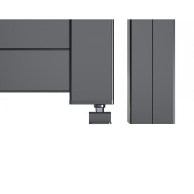 Portail battant Aluminium Plein Largeur 4m Hauteur 1m60 Gris anthracite Prêt à poser