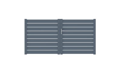 Portail battant aluminium Rioz 300X155cm Jardimat