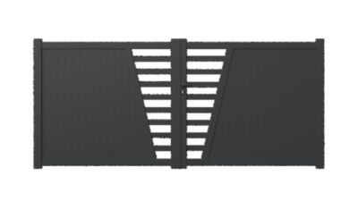 Portail battant DOSSEN 3,50X1,60 m GRIS 70