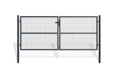Portail battant grillagé 3m OLGA H.130cm Gris