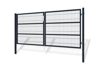 Portail battant grillagé 3m RAZO H.140cm Gris