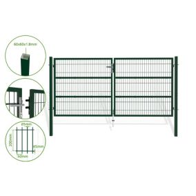 Portail battant grillagé 3m RAZO H.140cm Vert