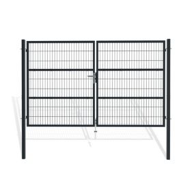 Portail battant grillagé 3m RAZO H.180cm Gris