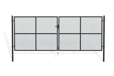 Portail battant grillagé 4m OLGA H.150cm Gris