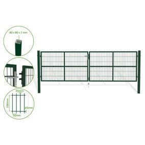 Portail battant grillagé 4m RAZO H.120cm Vert