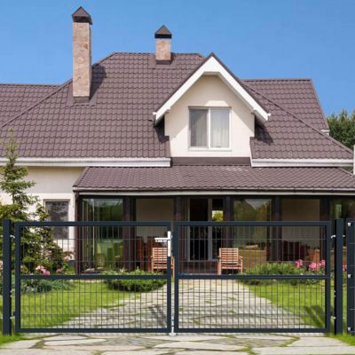 Portail battant grillagé vert RAZO 3m H.180cm
