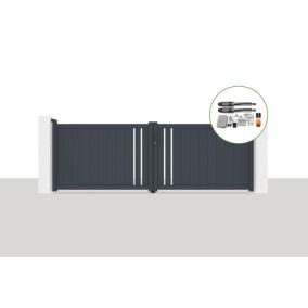 Portail battant électrique 3,5x1,2m GIONA + Motorisation TANKER B700