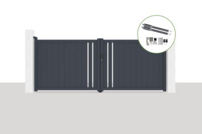 Portail battant électrique 3,5x1,4m GIONA + Motorisation RANGER B150