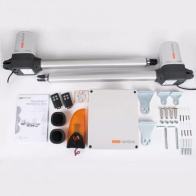 Portail battant électrique PVC blanc avec moteur Sentinel H 160 x L 350 ...